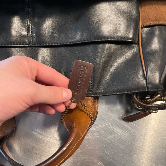 Coach Suede and Leather Messenger Bag - Picture 9 of 14